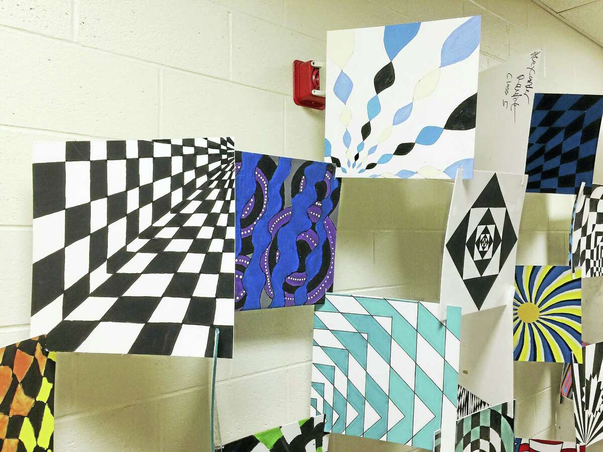 Student art graced Oliver Wolcott Technical School during the annual art show.