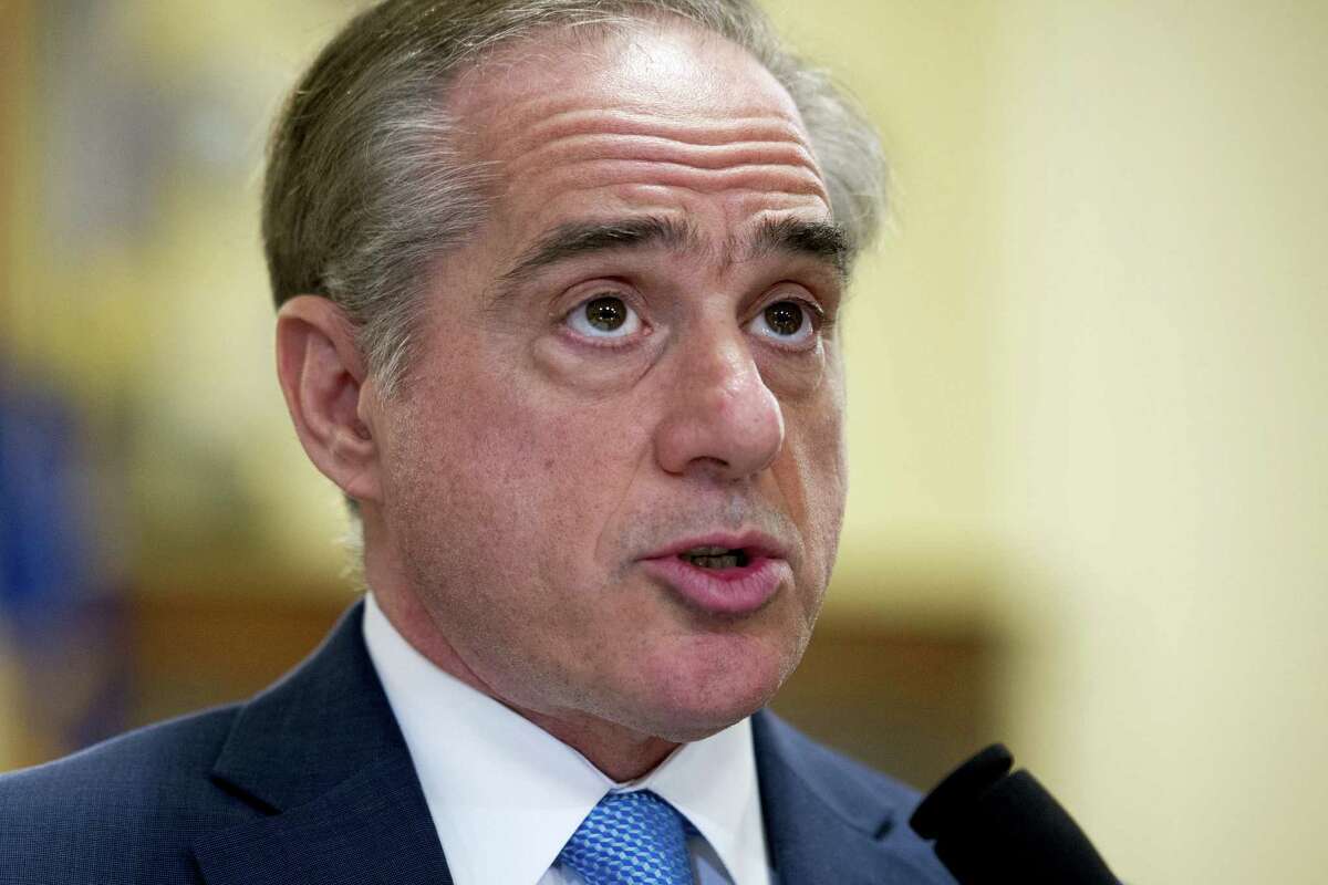 In this March 7, 2017, file photo, Secretary of Veterans Affairs David Shulkin, addresses a House Veterans’ Affairs Committee hearing on Capitol Hill in Washington.