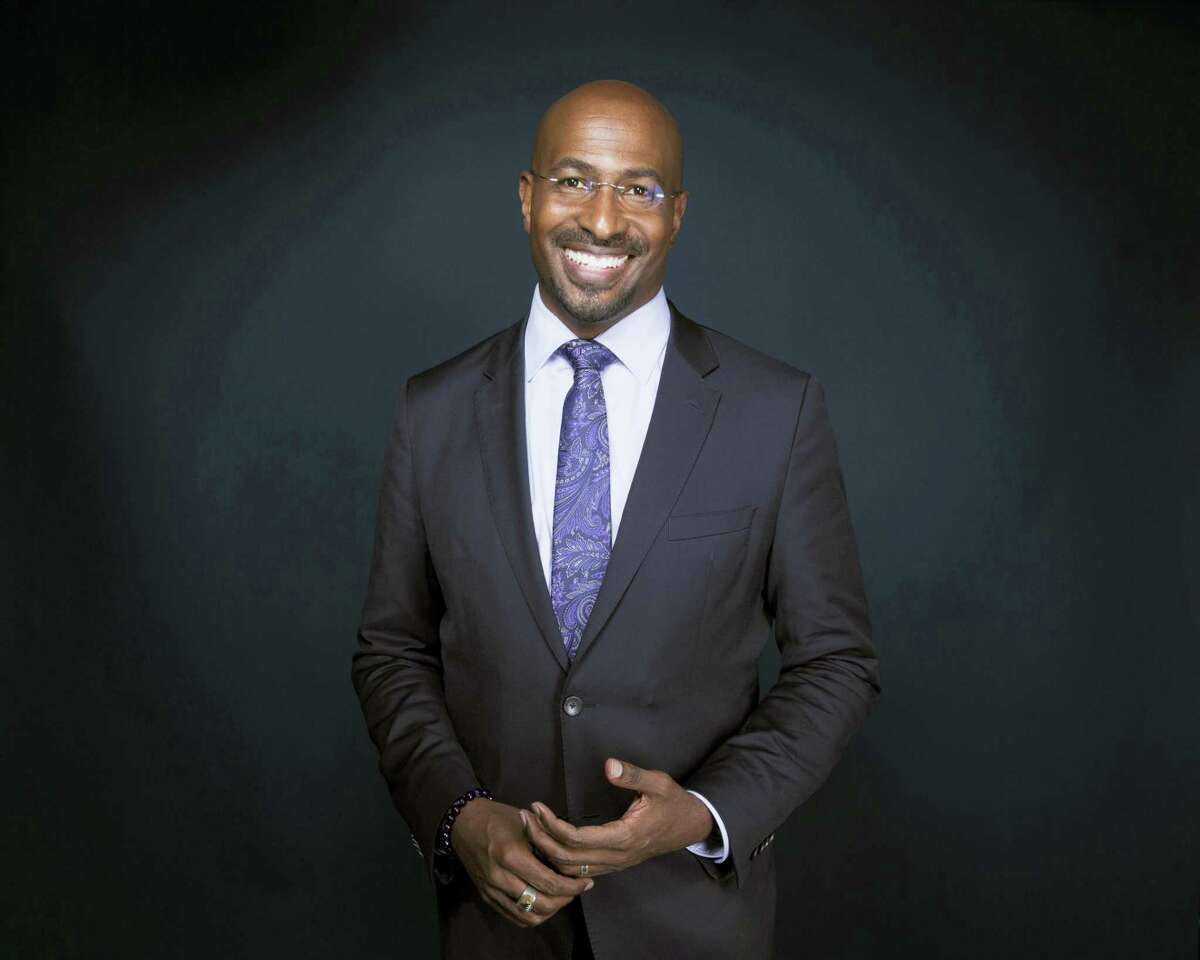 In this April 28, 2017 photo, Van Jones, host of “The Messy Truth with Van Jones” appears after an interview in New York. Jones is hoping to bolster his activist work by pairing with Jay Z’s management firm Roc Nation. The pundit announced the affiliation Thursday, May 4. He hopes the company’s expertise in cultural influence helps his work in green initiatives, getting poor youngsters involved in the tech sector and training prison inmates in media skills.