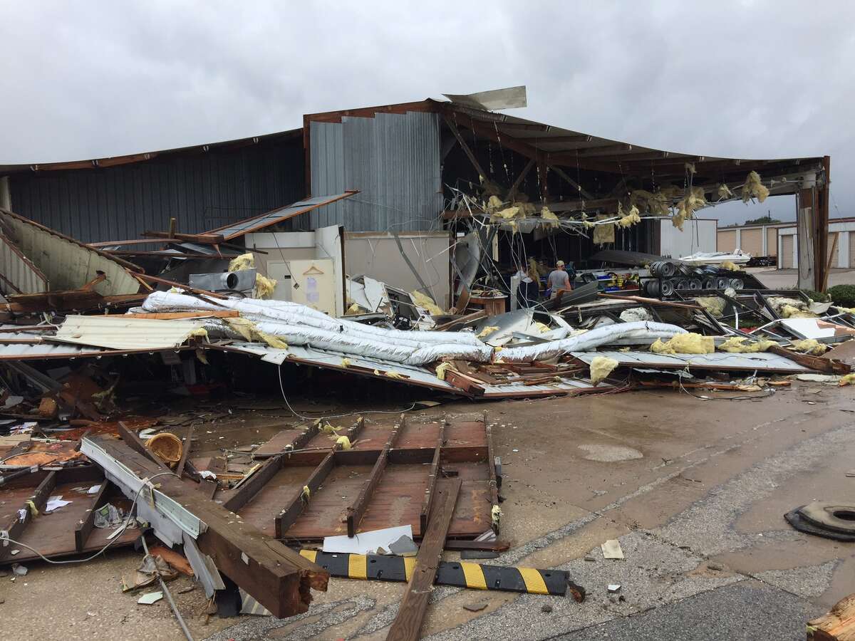 Possible Hurricane Harvey twister hits Katy RV and storage business