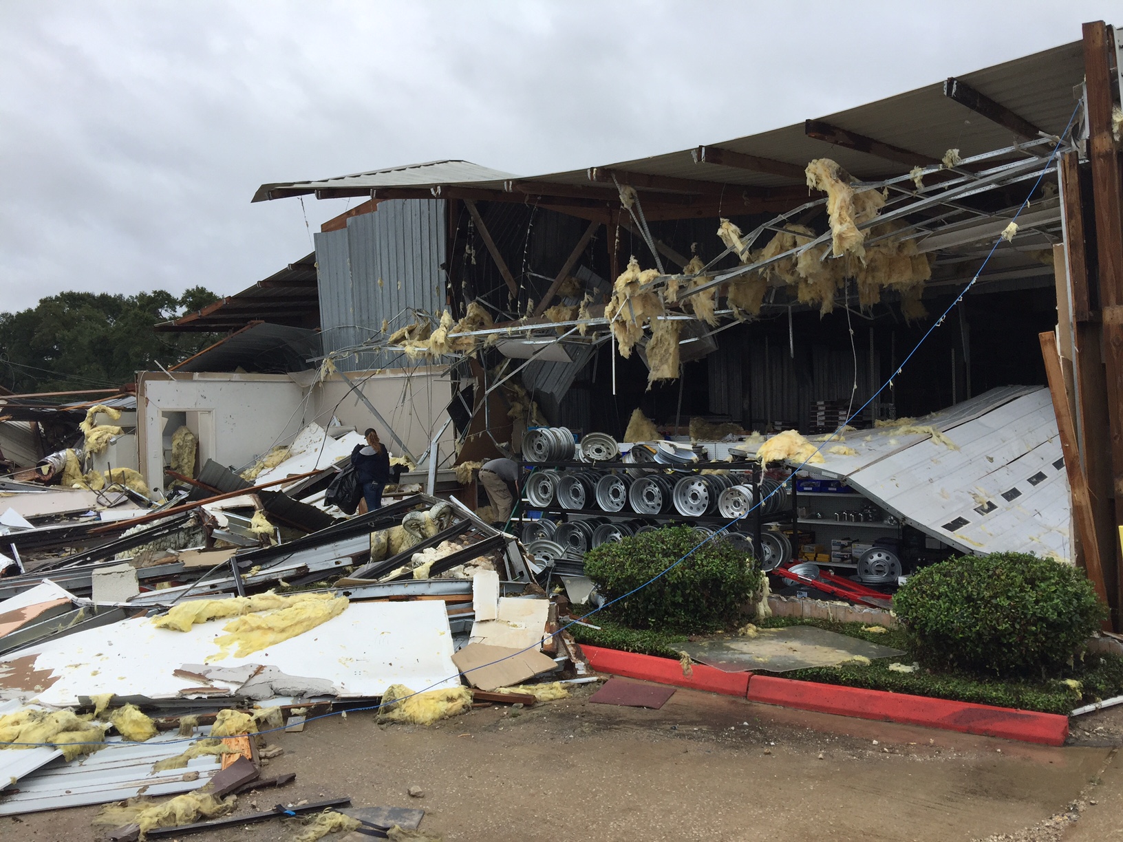 Possible Hurricane Harvey twister hits Katy RV and storage business