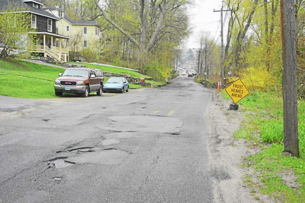 Ryan Flynn - Register Citizen ¬ The view from Whiting Road, which will be paved as part of the $30,000 plus in road work to be split between five locations in Winsted.