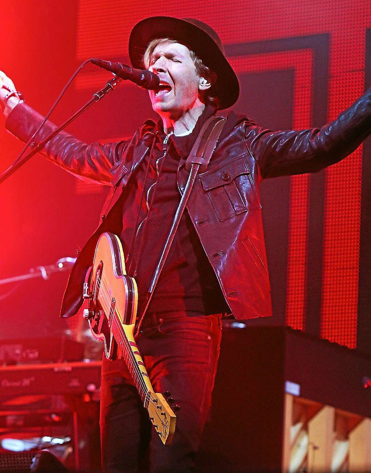 Photo by John Atashian Singer, songwriter, producer, and multi-instrumentalist Beck Hansen, better known by the stage name Beck, is shown rocking the crowd of fans, attendance , Boston Calling Music Festival on Friday night May 22. Beck is currently on tour, support of his brand new Grammy Award winning CD ìMorning Phaseî which won awards, three categories: Best Engineered Album, NonóClassical; Best Rock Album; and Album of the Year. Boston Calling will be held again, September, for more information on this outdoor music festival you can visit www.bostoncalling.com.