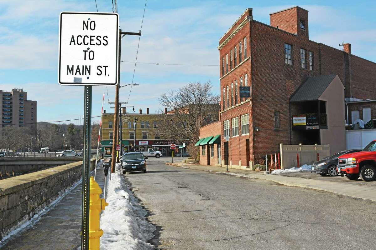 Parts of Franklin Street in the downtown area are proposed to become walking trails along the Naugatuck River.