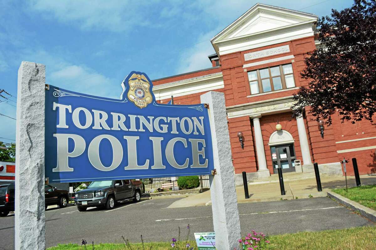 The Torrington Police Department, located at the intersection of East Elm and Main streets.