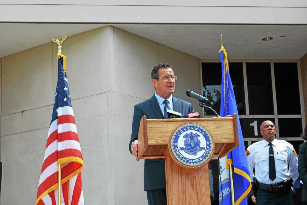 Gov. Dannel P. Malloy at Connecticut Juvenile Training School in Middletown speaking about his proposed second-chance society.