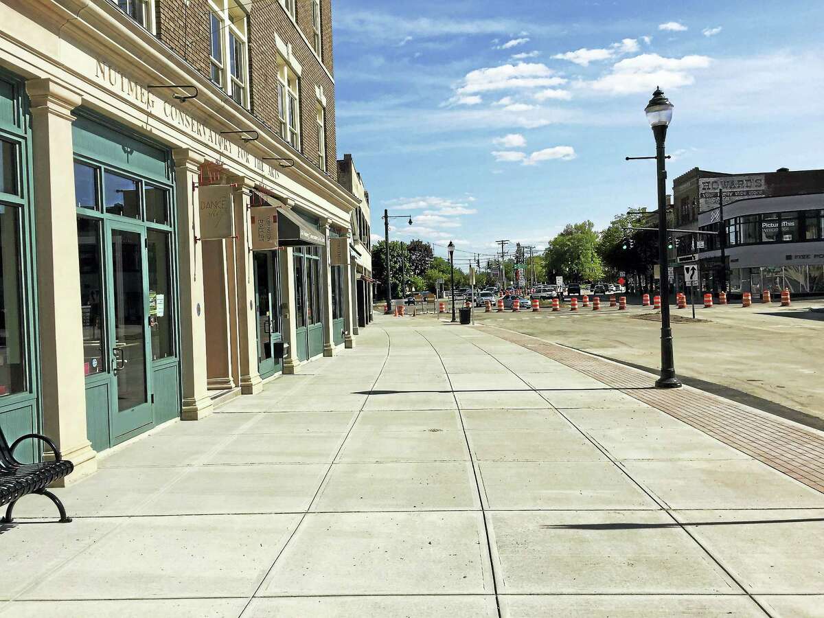 PHOTO BY BEN LAMBERTThe newly-reconstructed sidewalks of downtown Torrington, as seen Friday.