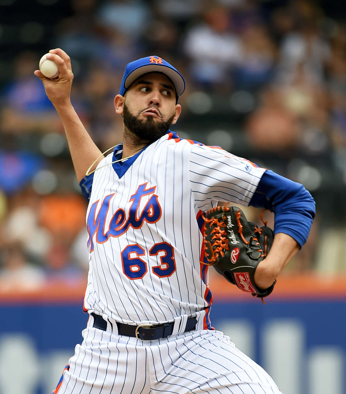 Mets starting pitcher Gabriel Ynoa delivers against the Twins on Sunday.
