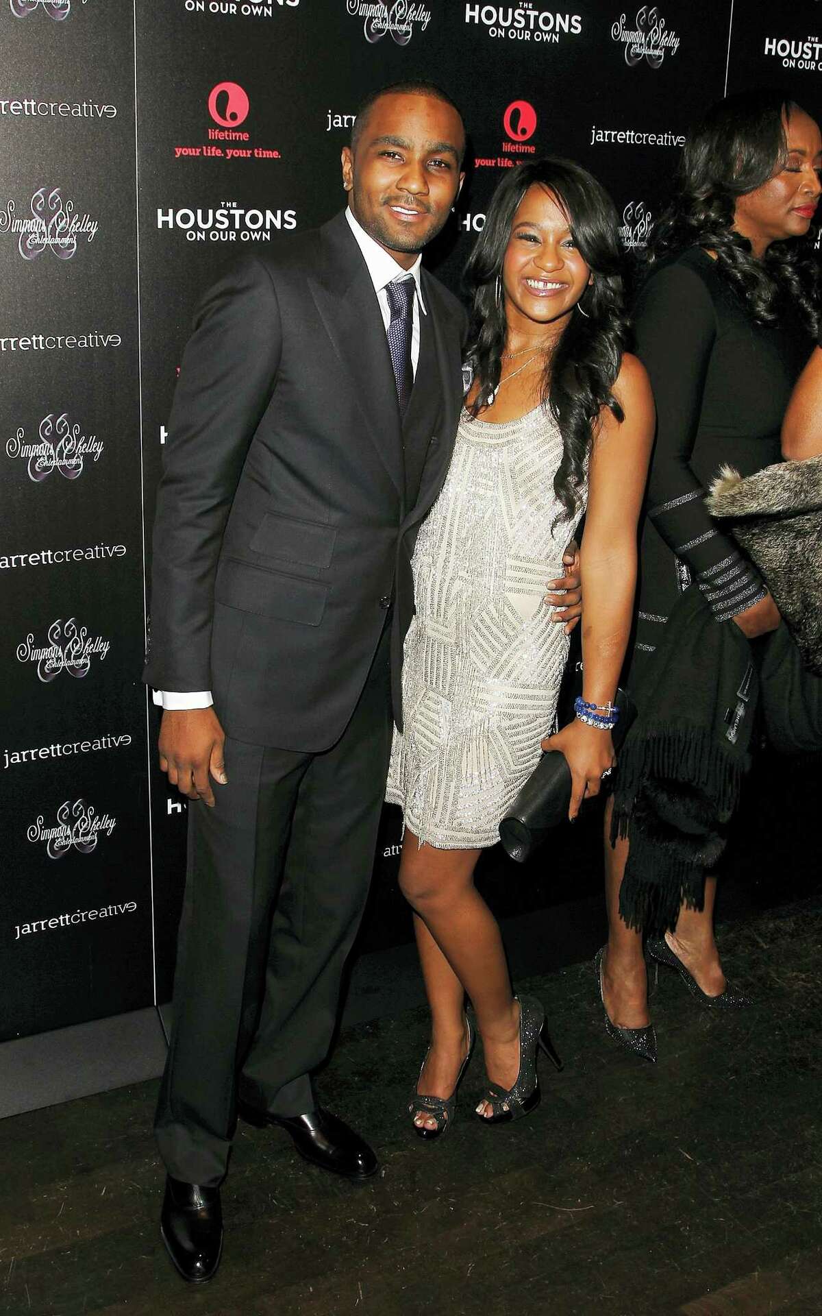 This Oct. 12, 2012, file photo shows Nick Gordon and Bobbi Kristina Brown attending the premiere party for “The Houstons On Our Own” at the Tribeca Grand hotel in New York. A judge in Atlanta on Friday, Sept. 16, 2016, ruled against Gordon, in a wrongful death lawsuit filed by her estate. Fulton County Superior Court Judge T. Jackson Bedford signed an order saying Gordon repeatedly failed to meet court deadlines in the case and, therefore, the conservator of her estate wins by default.