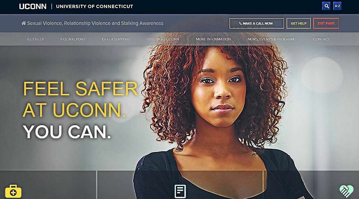Screenshot of homepage for UConnís new website combatting sexual violence and harassment.