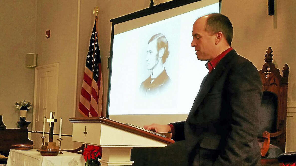 Local historian Peter Vermilyea gave a talk on American Civil War Union Army soldier Dorence Atwater at First Congregational Church at 835 Riverside Ave. in Torrington Saturday afternoon. Atwater was a Terryville native who survived the notorious Andersonville Prisoners of War camp in Georgia and later government resistance to publishing nearly 13,000 names of missing Union soldiers.