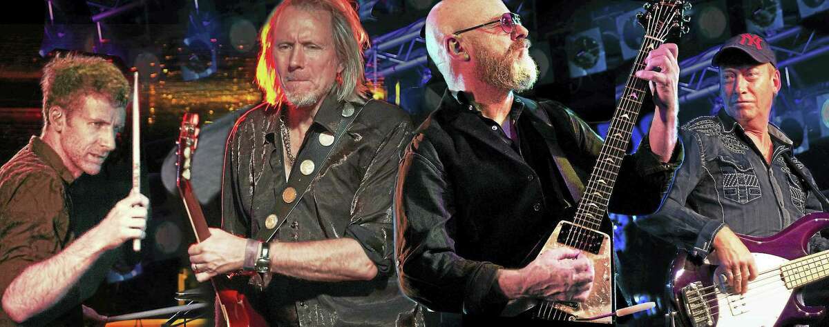 Contributed photo Wishbone Ash, shown here in a collage photo, performs at Infinity Music Hall in Norfolk Sept. 24.