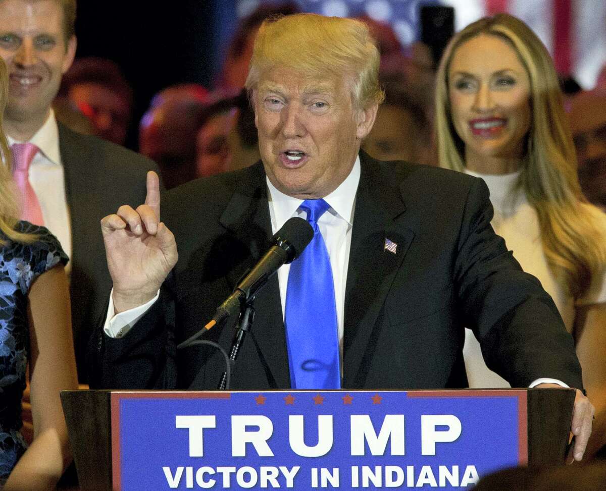 In this May 3, 2016 file photo, Republican presidential candidate Donald Trump speaks in New York.