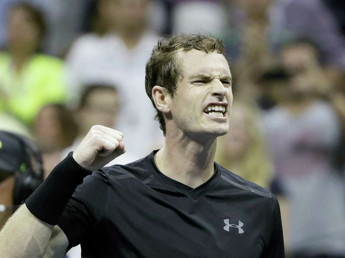 Andy Murray, of Britain, reacts after defeating Grigor Dimitrov, of Bulgaria, 6-1, 6-2, 6-2 during the U.S. Open tennis tournament on Sept. 5, 2016 in New York.
