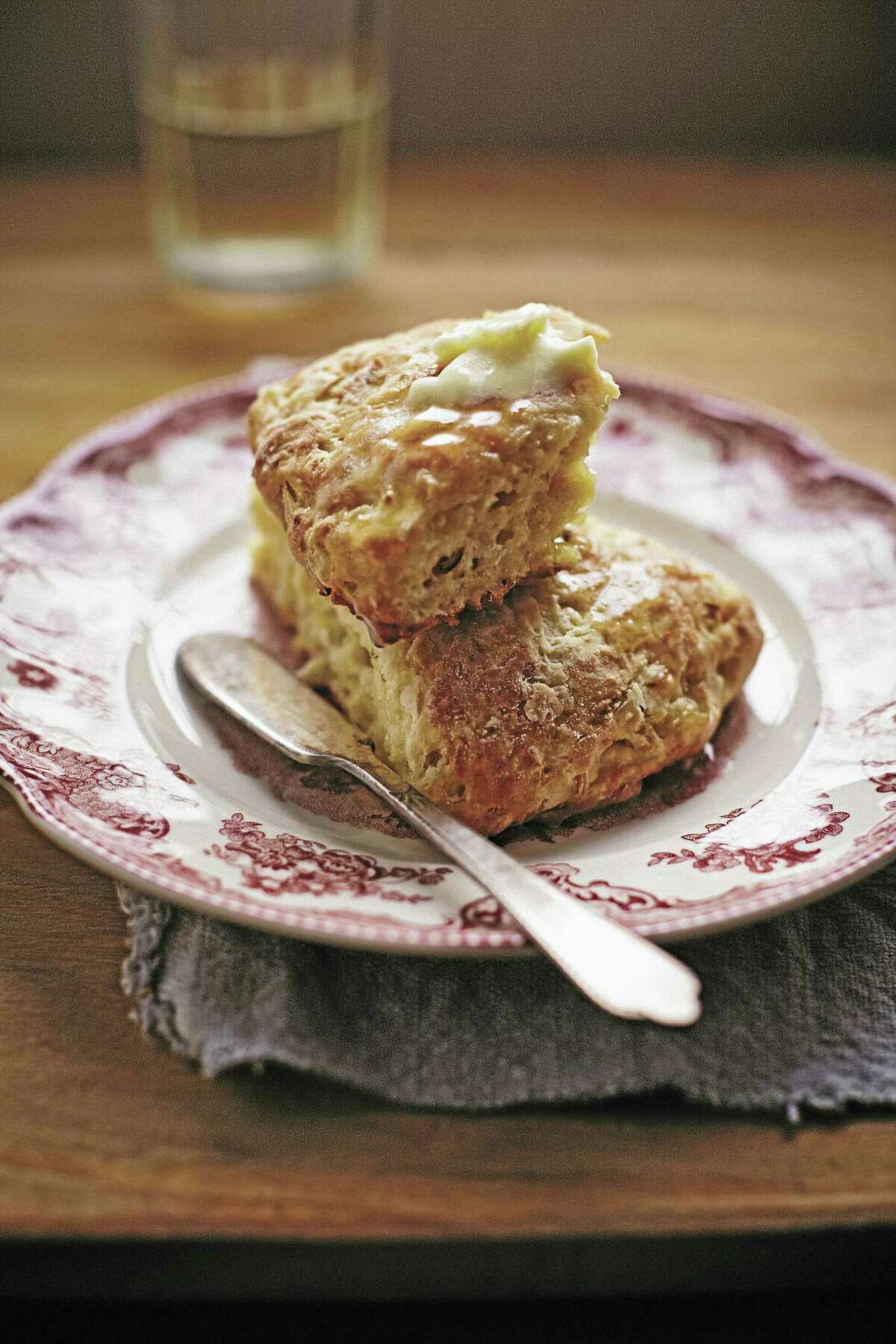 Cheese scones pair nicely with vegetable soup.