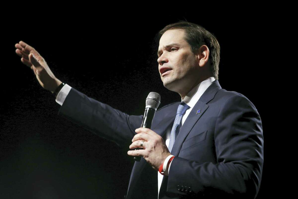 In this Feb. 22, 2016, file photo, Republican presidential candidate Sen. Marco Rubio, R-Fla., speaks at a rally in Reno, Nev. Ask people what economic issues will be important for the next president, and Democrats, Republicans and independents alike all put a high priority on protecting Social Security and reducing unemployment. Beyond that, though, their lists of top economic concerns for the next president are more fractured, according to a poll conducted by The Associated Press-NORC Center for Public Affairs Research.