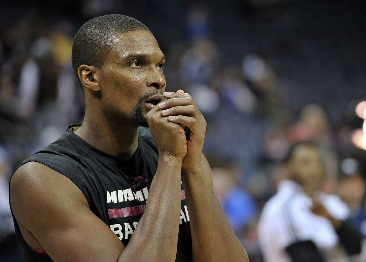 Miami Heat center Chris Bosh is undergoing testing at a hospital to assess a medical issue related to the area around his lungs.