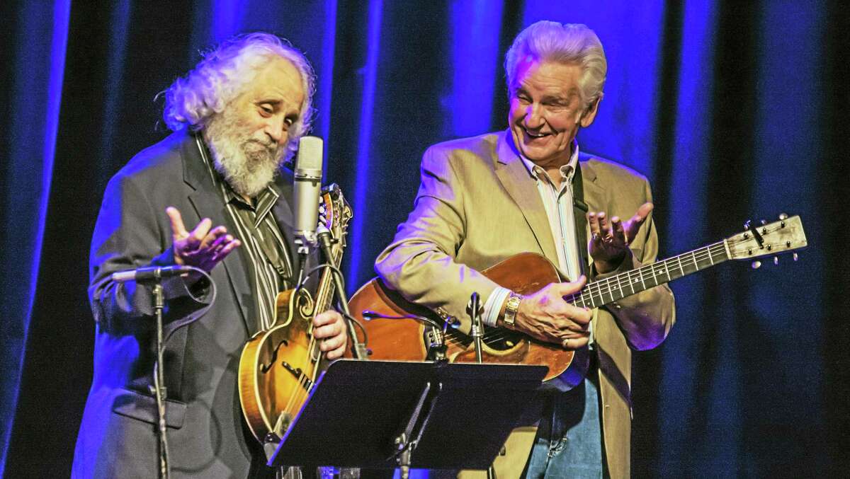 David Grisman, left, and Del McCoury will play College Street Music Hall on Thursday in a rescheduled concert from Nov. 21.
