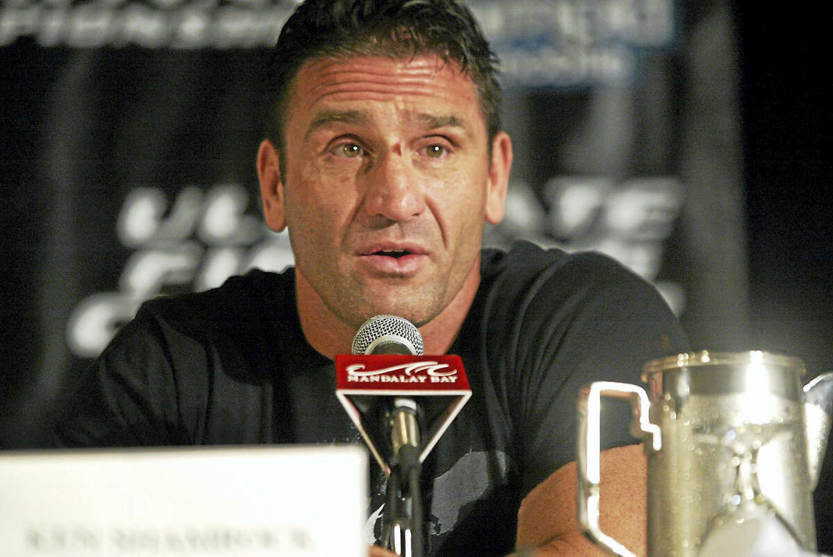 Ken Shamrock, seen here at a 2006 press conference, will be fighting Royce Gracie at Bellator 149 Friday night in Houston.