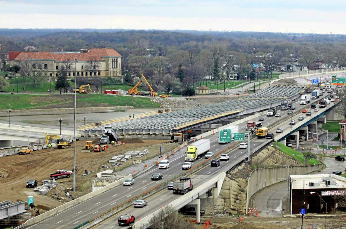 A section of the I-75 Phase II modernization project under way in Dayton, Ohio. On Oct. 29, the federal system that pays for the country’s transportation infrastructure will shut down unless Congress acts.