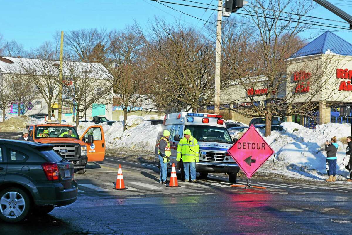 A gas leak has caused Route 202 to close.