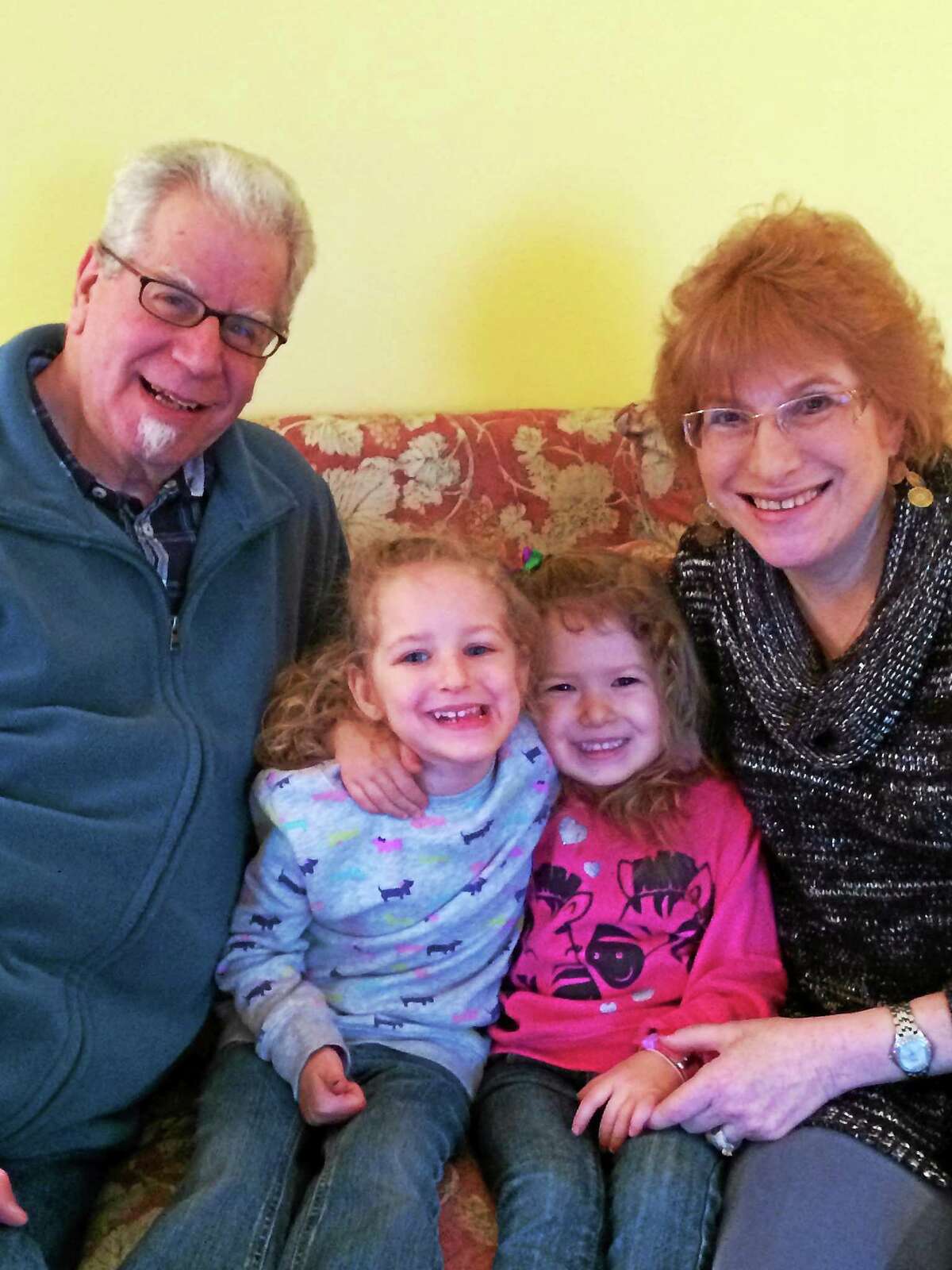 Joel and Barbara Levitt with grandchildren Haley and Briella Bittner.