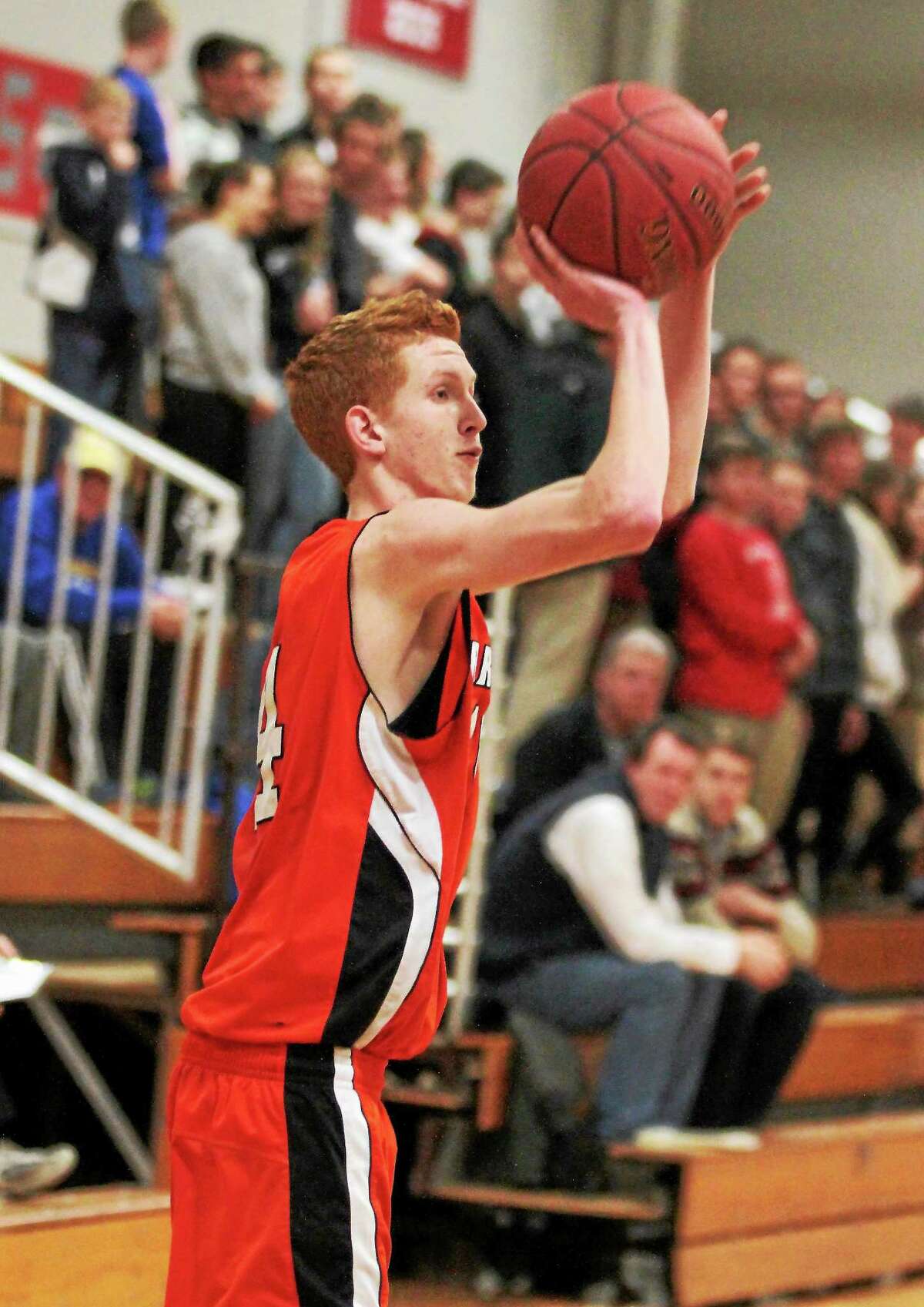 Terryville’s Shea Tracy goes up for a shot during a game against Northwestern earlier this season.