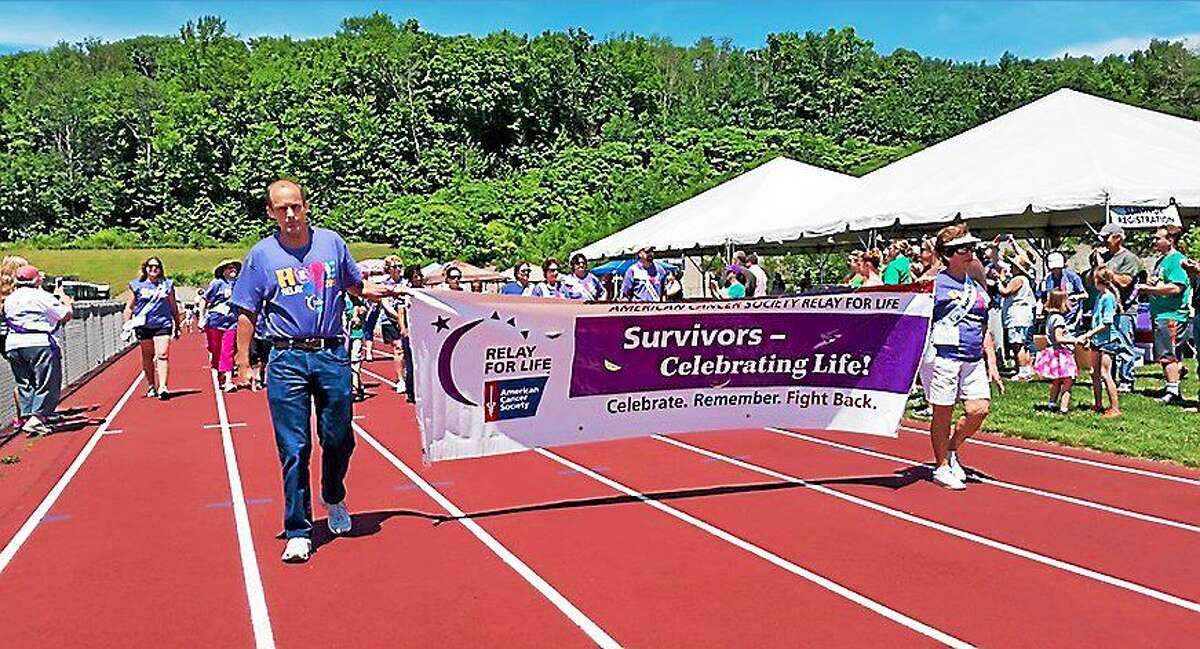 Walkers participated in The Relay For Life of the Northwest Hills on Saturday afternoon at Northwestern Regional School District No. 7ís track field at 100 Battistoni Dr. in Winsted. The race raised money for the Americanís Cancer Societyís research projects and services for cancer patients.