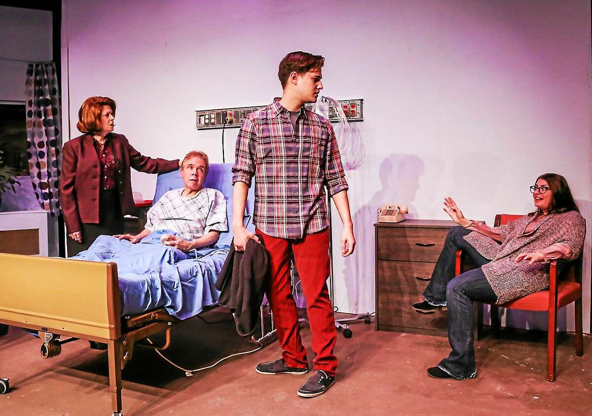 Photos by Richard Pettibone From left, Jody Bayer, William Hughes, Joseph Russo, and Courtney Lauria in a scene from "The Lyons" at TheatreWorks New Milford.