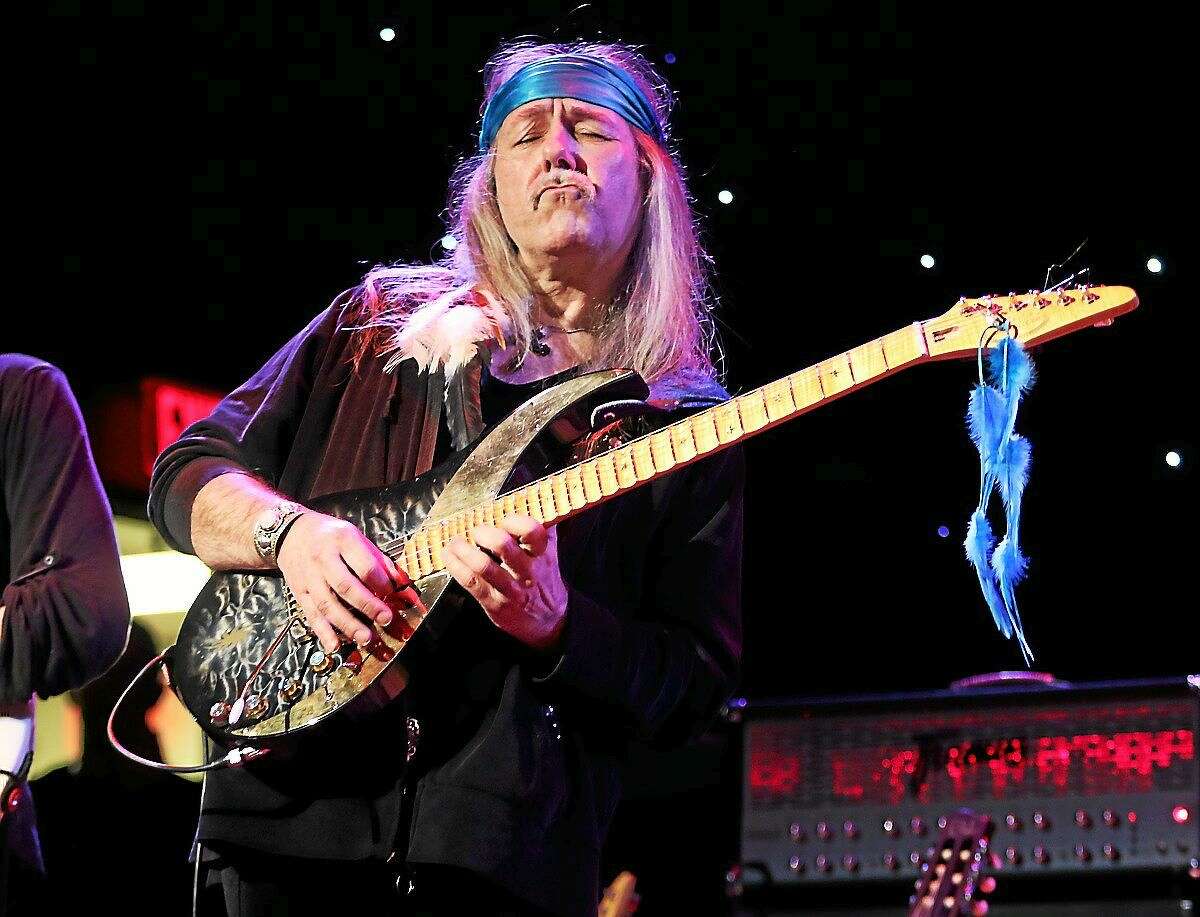 Photo by John Atashian German guitarist, Uli Jon Roth, who became famous as Scorpions lead guitarist, is shown performing on stage during a ìliveî concert appearance with his solo band at Infinity Hall in Hartford on Thursday, Feb. 5. The evening of heavy metal music also featured performances by guitarist extraordinaire Vinnie Moore and the debut of Black Knights Rising featuring guitarist Craig Goldie, drummer Vinnie Appice, singer Mark Boals and bassist Elliott Dean Rubinson.