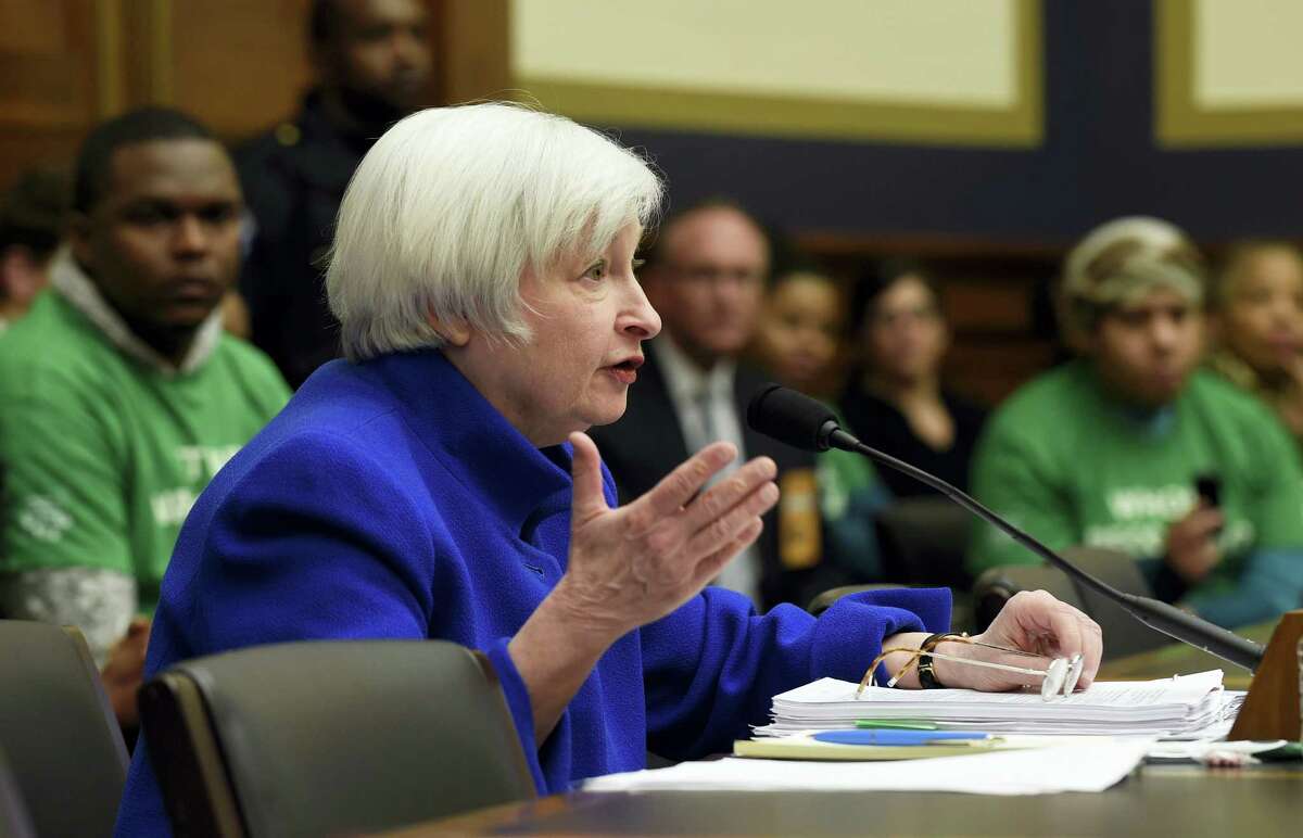 Federal Reserve Board Chair Janet Yellen testifies on Capitol Hill in Washington on Feb. 10, 2016 before the House Financial Services Committee hearing on monetary policy and the state of the economy.