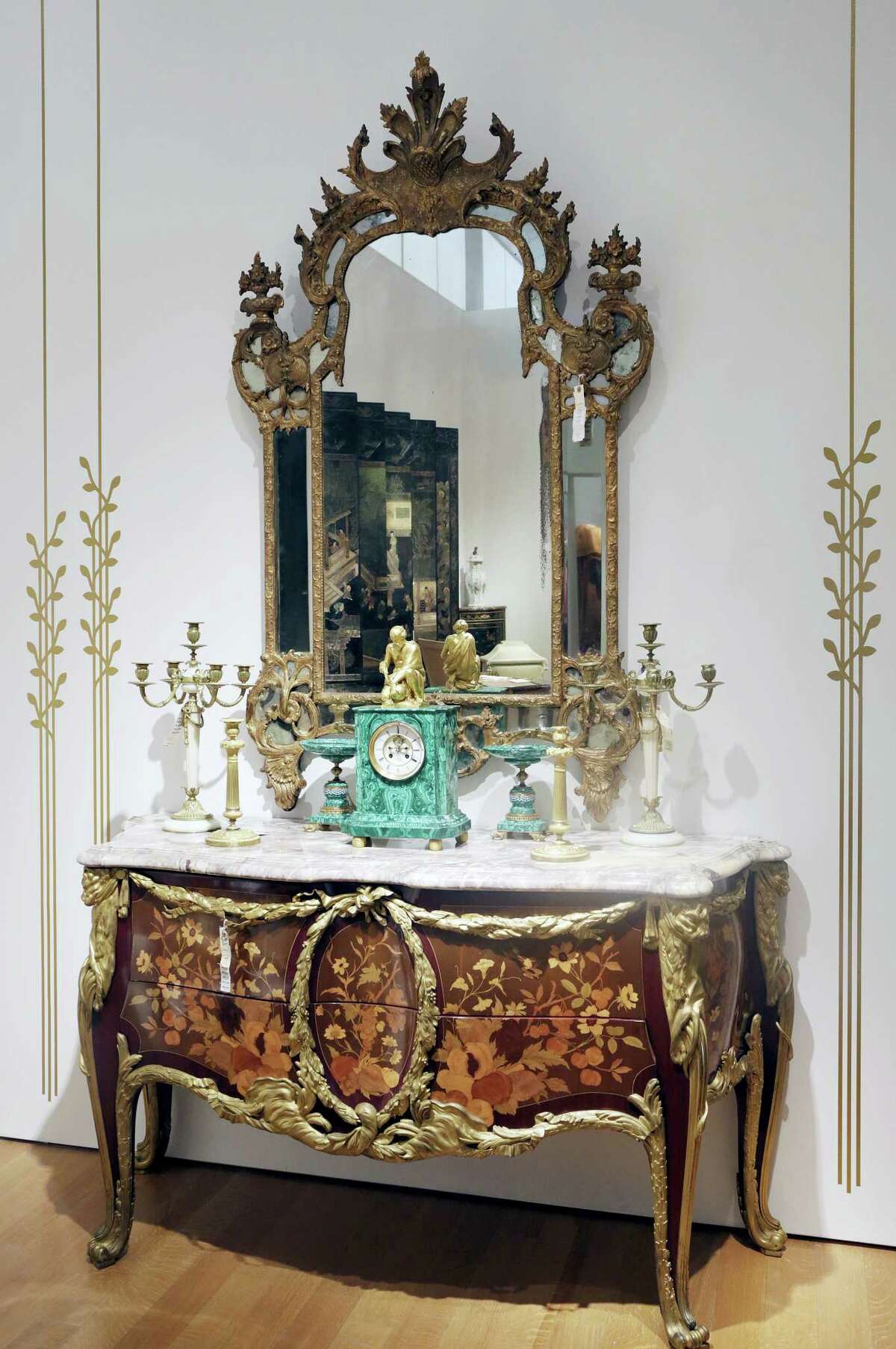 A French chest of drawers, owned by the late comedian Joan Rivers, is displayed at Christie’s, Friday, June 17, 2016, in New York. The Private Collection of Joan Rivers has more than 200 lots to be auctioned in a live sale at Christie’s on June 22 and about 80 more offered online at Christies.com, starting Thursday through June 23.