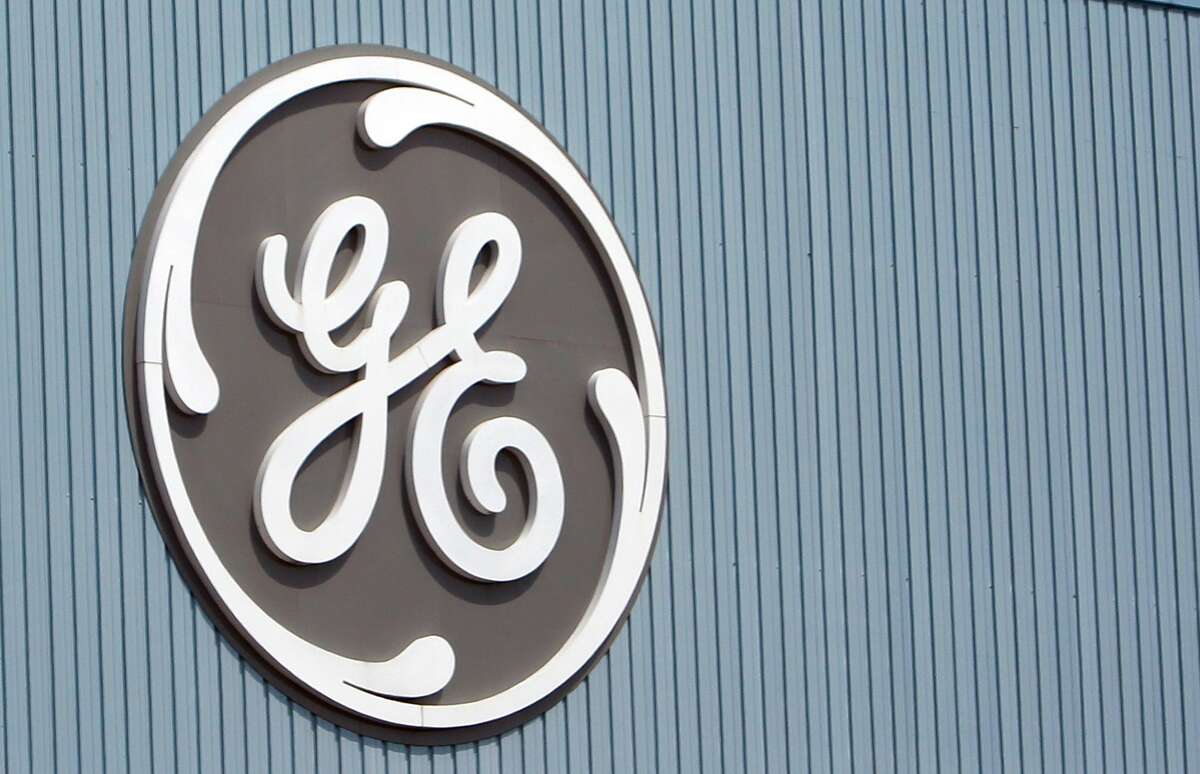 This June 24, 2014 photo shows the General Electric logo at a plant in Belfort, eastern France.