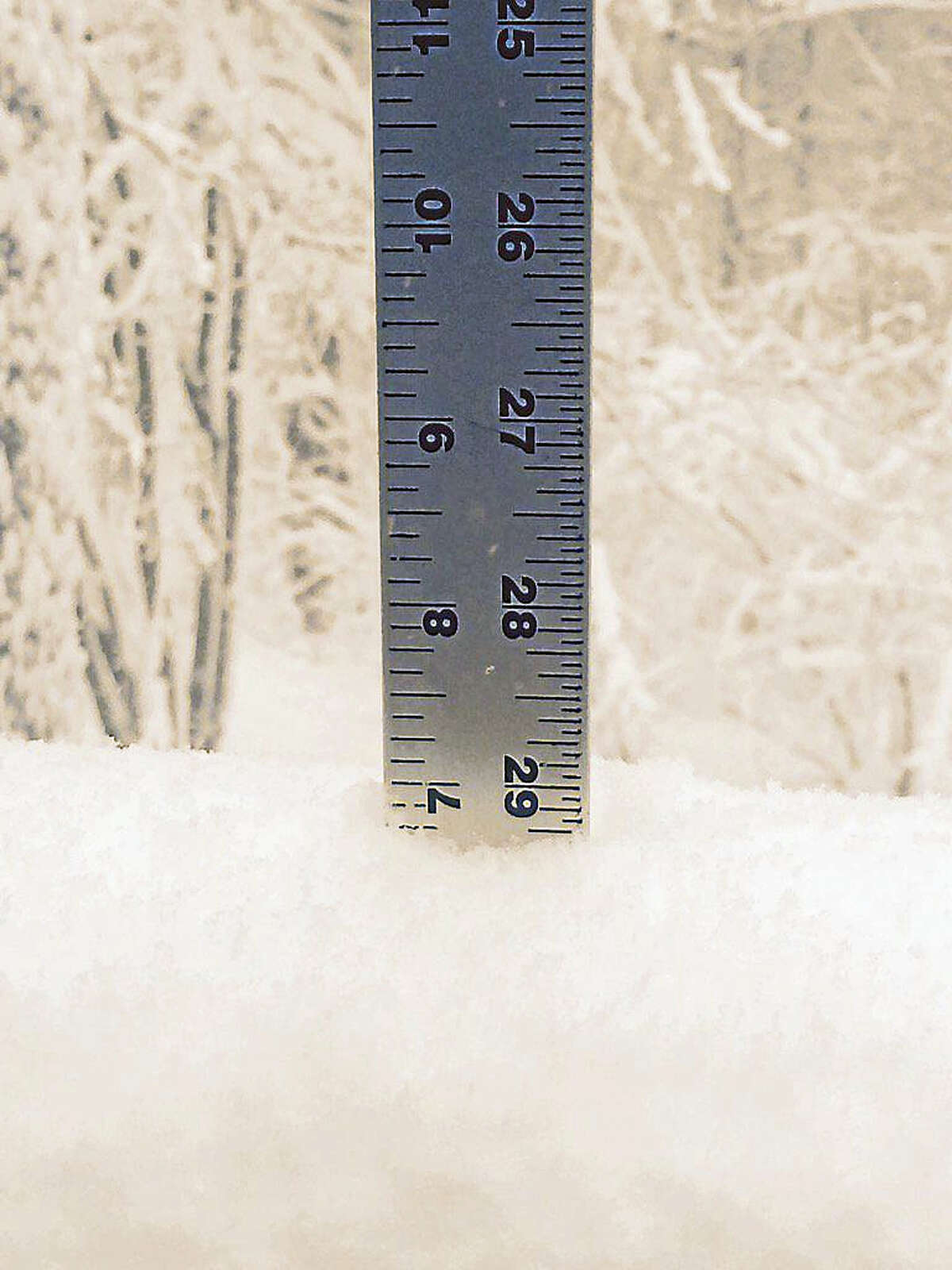 This was the snow total in Killingworth, Connecticut, as of 11 a.m. Friday, Feb. 5, 2016.