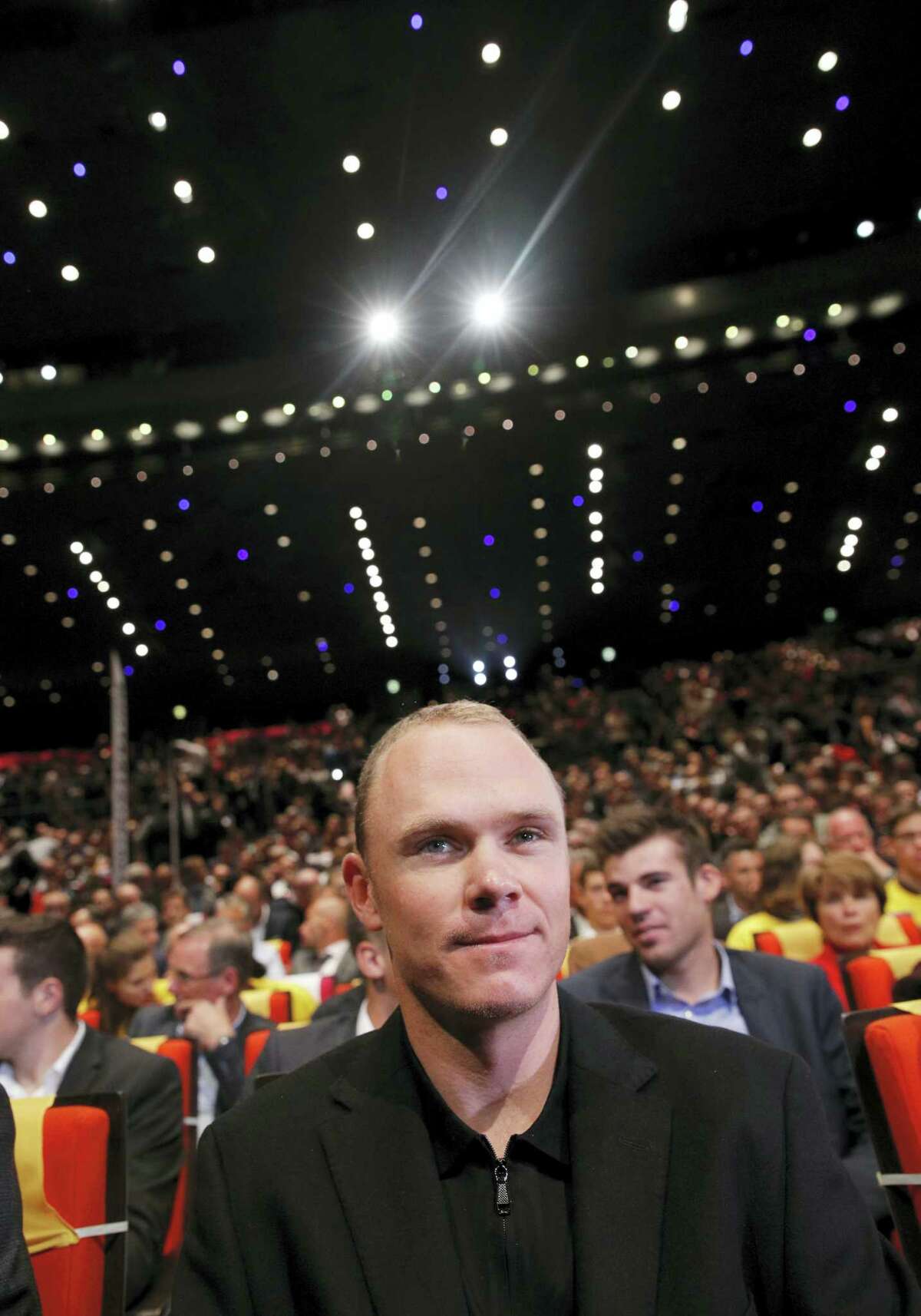 2016 Tour de France winner Chris Froome of Britain attends the presentation of the 2017 Tour de France cycling race in Paris, France on Oct. 18, 2016. The race will start on July, 1, 2017 with a prologue in Dusseldorf, Germany, and counts 20 stages.