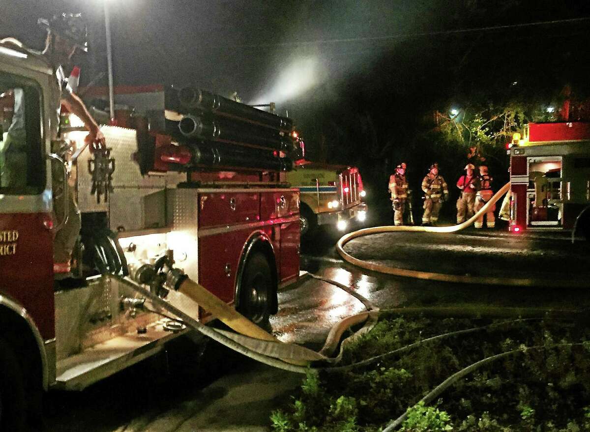 Eleven different emergency departments were dispatched to a fire at 118 Old New Hartford Road, Barkhamsted, on Thursday evening.