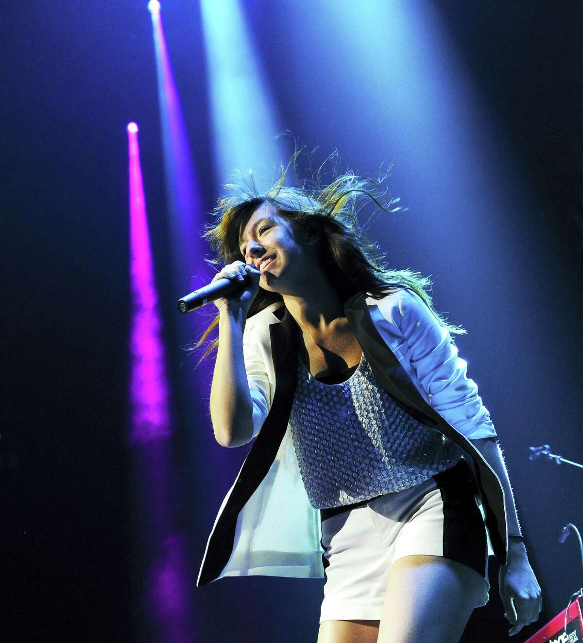 Christina Grimmie performs in concert at the Bridgestone Arena, in Nashville, Tenn. The singer, who was most widely known from her appearances on “The Voice,” was fatally shot as she signed autographs Friday, June 10, 2016, after performing in Orlando, Florida.