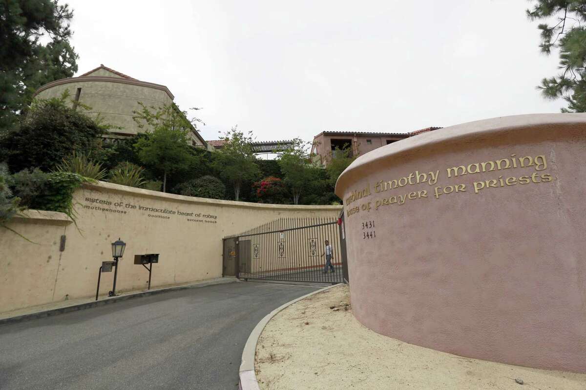 This June 29 file photo shows the Sisters of the Immaculate Heart of Mary property in the Los Feliz area of Los Angeles. A Los Angeles judge is scheduled to hear arguments on Thursday about who has the right to sell a hilltop convent that is the subject of competing offers from pop superstar Katy Perry and a local businesswoman. The dispute has pitted Los Angeles’ Catholic archbishop against an order of elderly nuns with only five surviving members, at least two of whom oppose selling their former home to Perry.