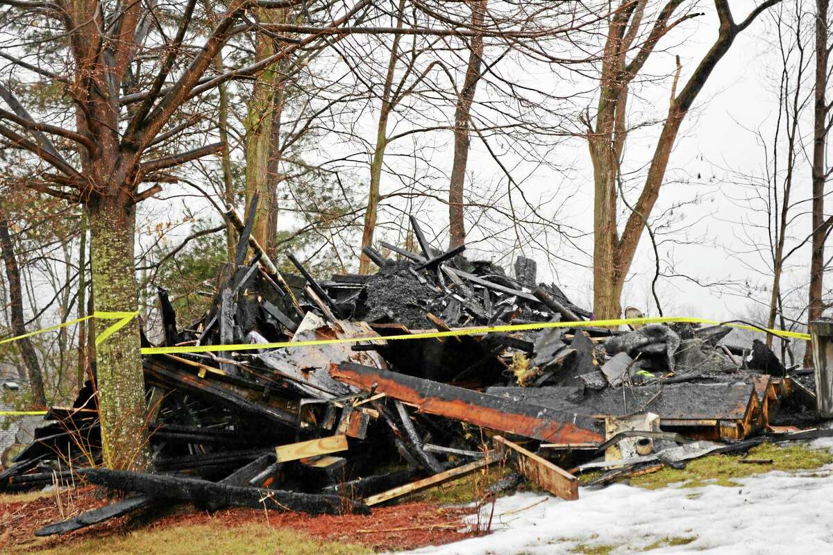 What remains of the home at 497 Highland Ave. in Torrington.