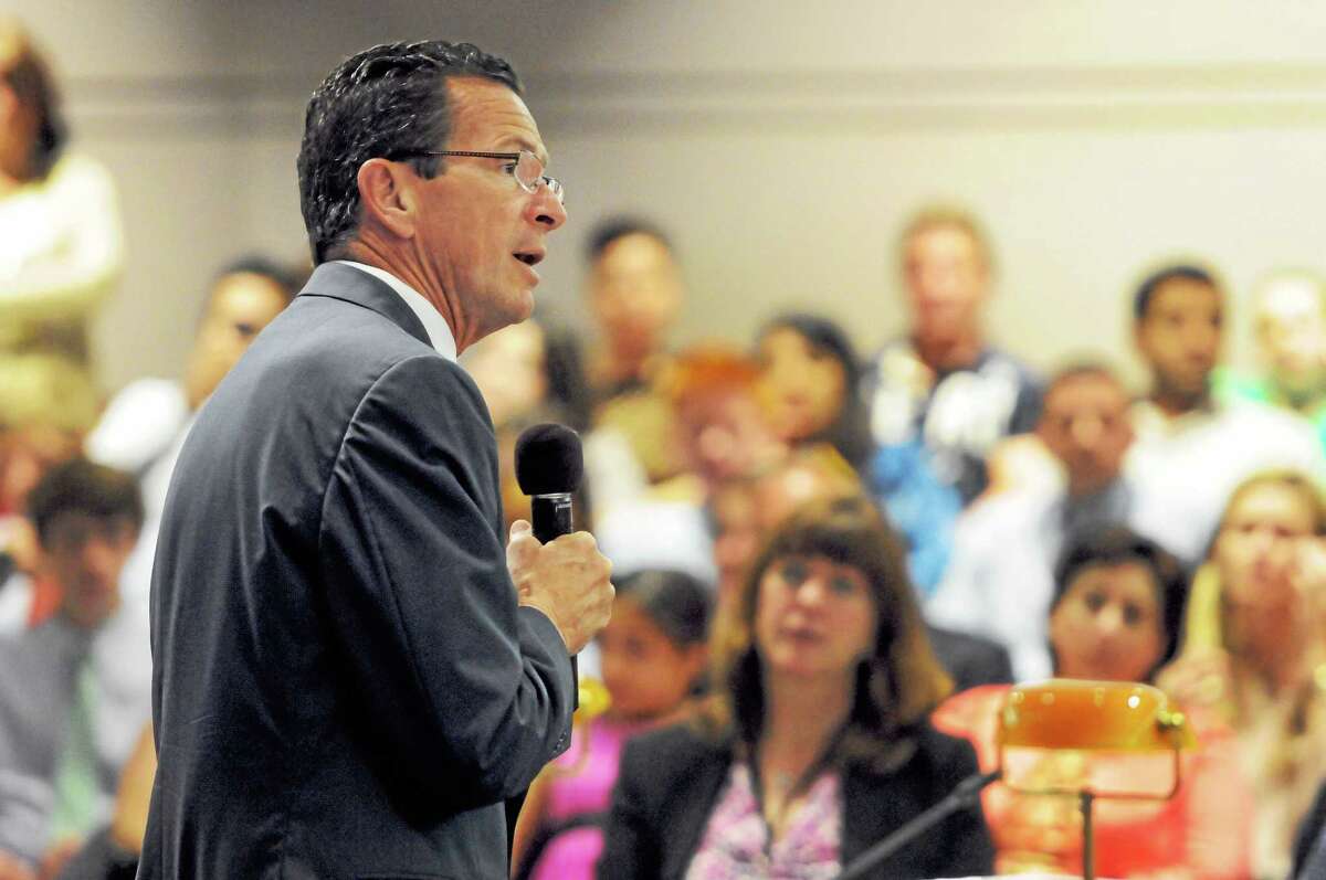 Connecticut Governor Dannel P. Malloy speaks during a Connecticut Commission on Children program at the Legislative Office Building in Hartford, Connecticut.
