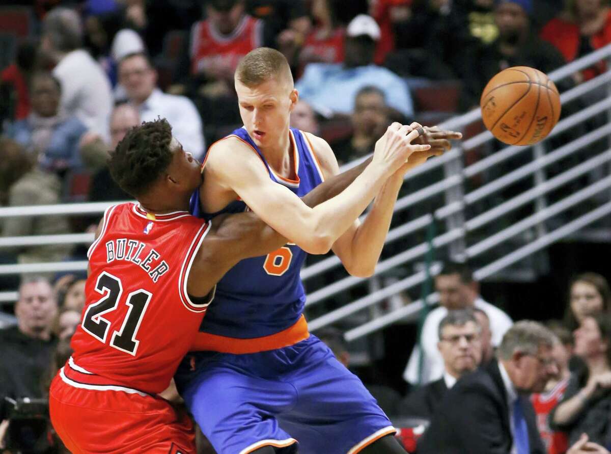 The Associated Press New York Knicks’ Kristaps Porzingis scored a career-high 29 points to lead the Knicks past the Bulls 115-107 Wednesday.
