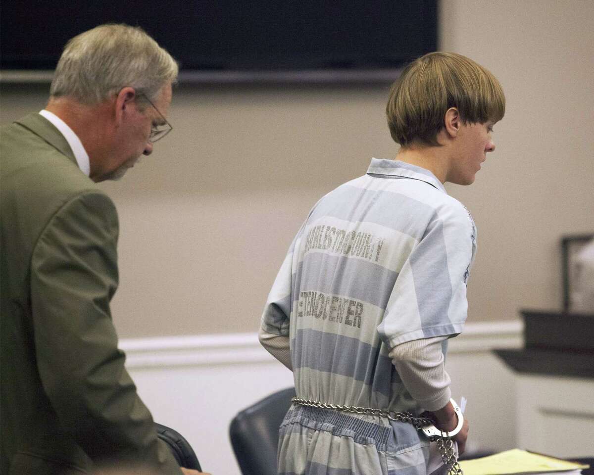 Dylann Roof enters a court hearing in Charleston, S.C., on July 16, 2015. A judge ruled Thursday that Roof, accused of killing nine people at the Emanuel AME Church in Charleston in June, will stand trial in July 2016.