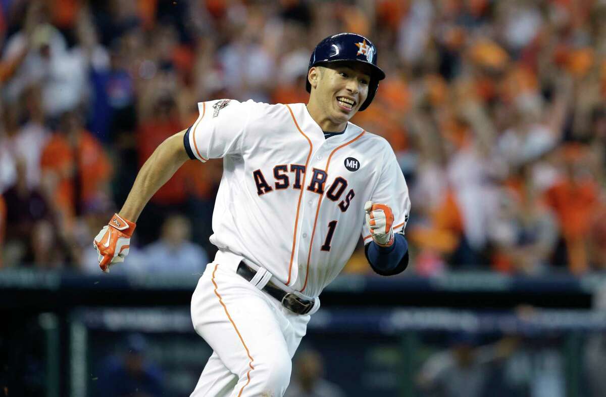 The Astros’ Carlos Correa was selected as the AL Rookie of the Year on Monday.