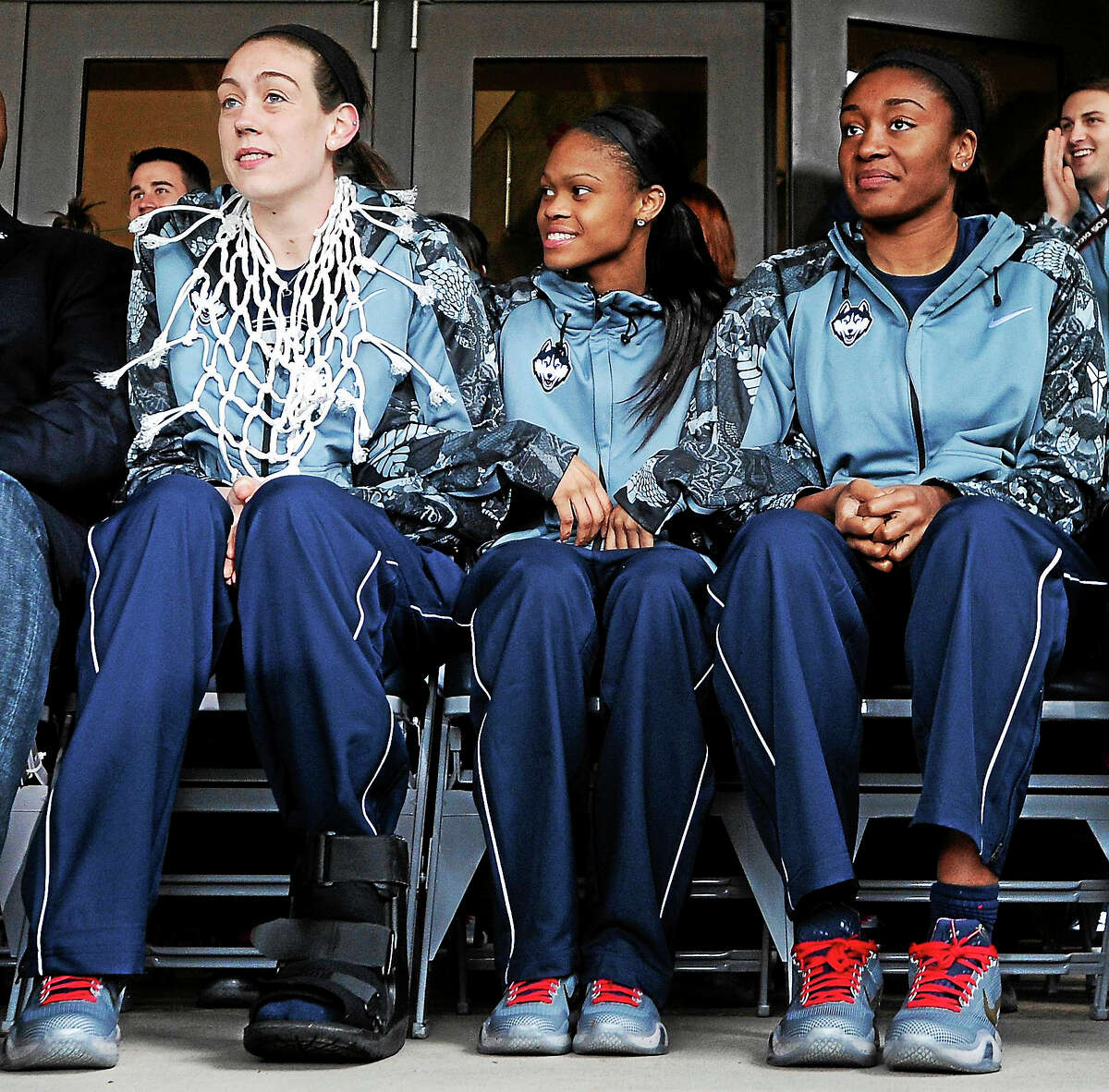 Led by Breanna Stewart, left, Moriah Jefferson, center and Morgan Tuck, the UConn women’s basketball enters the season with a chance to win a fourth consecutive national championship.