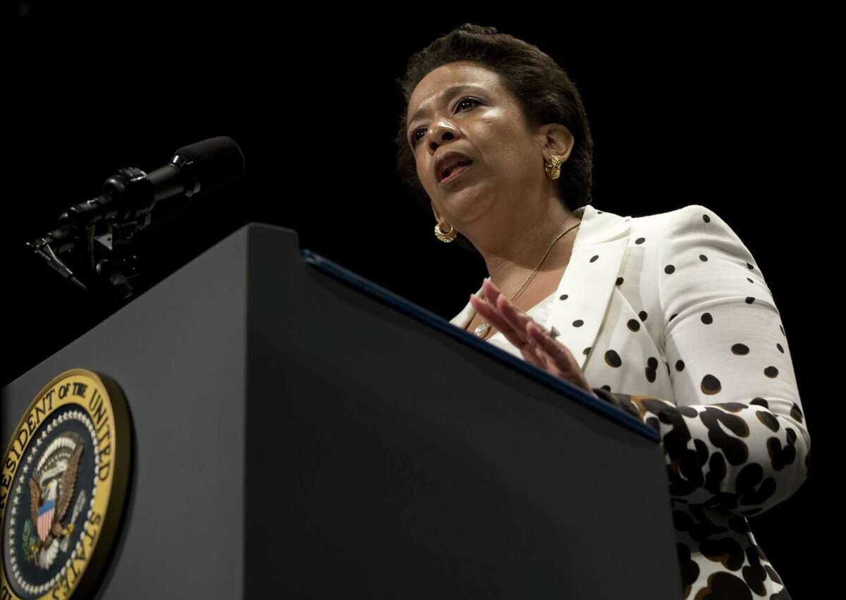 Attorney General Loretta Lynch speaks during her investiture ceremony on June 17, 2015 at the Warner Theatre in Washington.