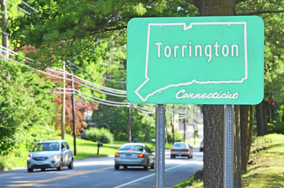 Tom Caprood-Register Citizen One of the current signs welcoming motorists into Torrington as seen on Winsted Road Friday, July 3.