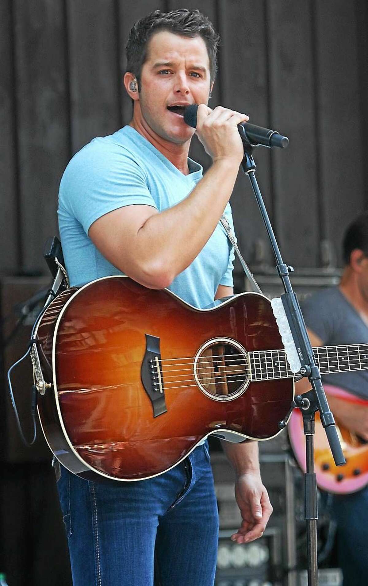 Photo by John Atashian Country music star Easton Corbin is shown performing on stage at Indian Ranch in Webster Massachusetts during his concert appearance on July 12. His debut self-titled debut album, featured two number one hits ìA Little More Country Than Thatî and Roll With Itî, as well as the number 14 hit ìI Canít Love You Backî. His second album, ìAll Over The Roadî, was released in 2012 and has sold over 470,000 albums and over 2 million singles. To learn more about the outdoor summer concerts coming to Indian Ranch you can visit www.indianranch.com.