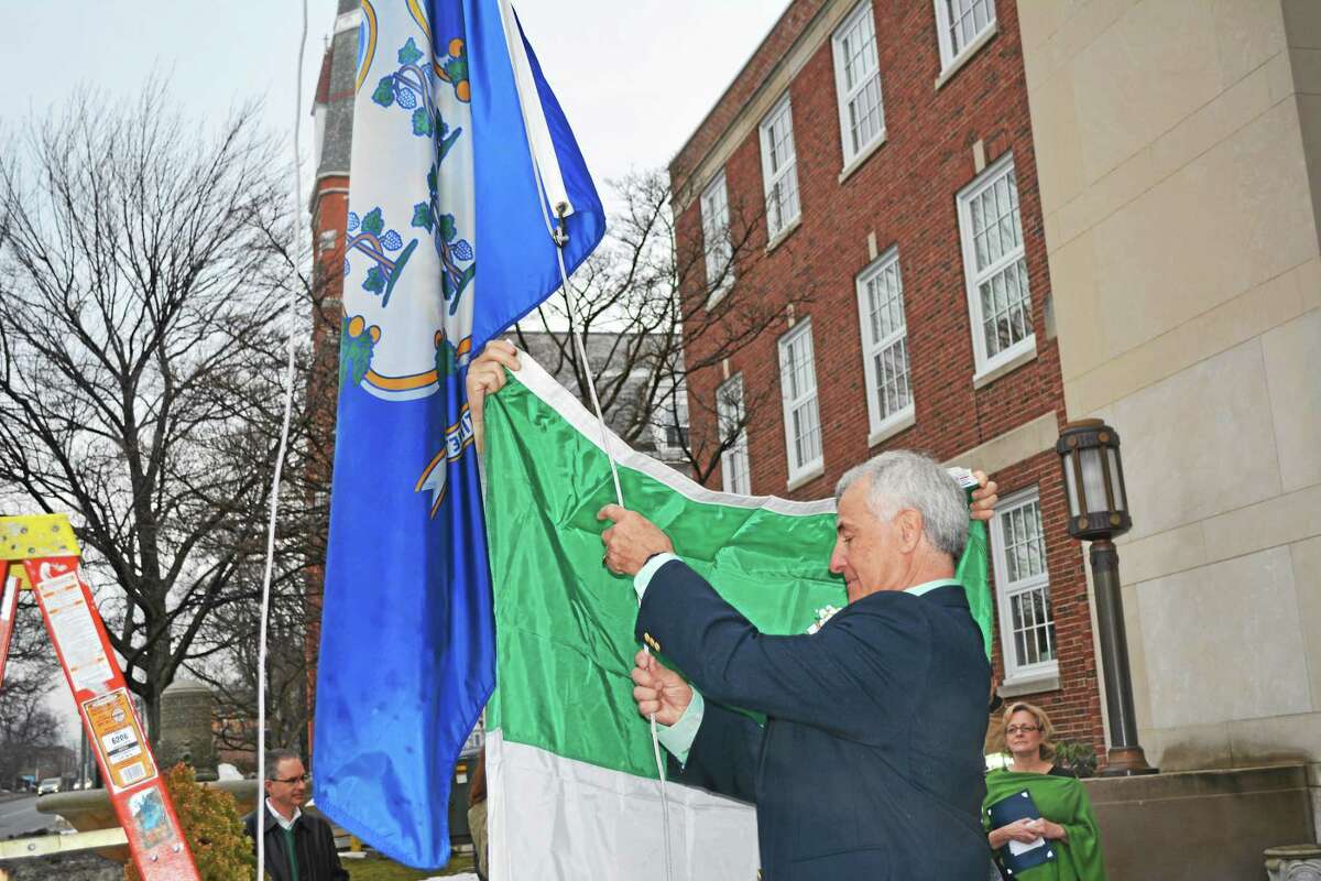 Lord Mayor Francis DuCotey raised the Irish flag outside City Hall on Tuesday morning to celebrate St. Patrick’s Day.