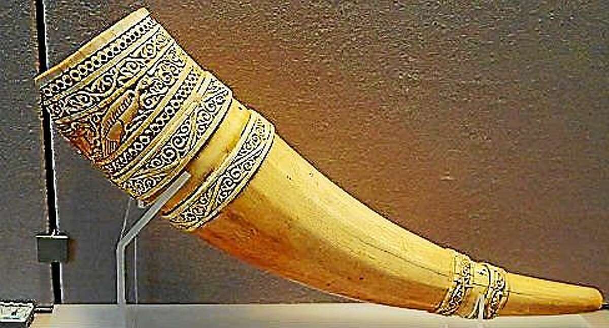 (Wikimedia Commons) Ivory horn on display at the Louvre