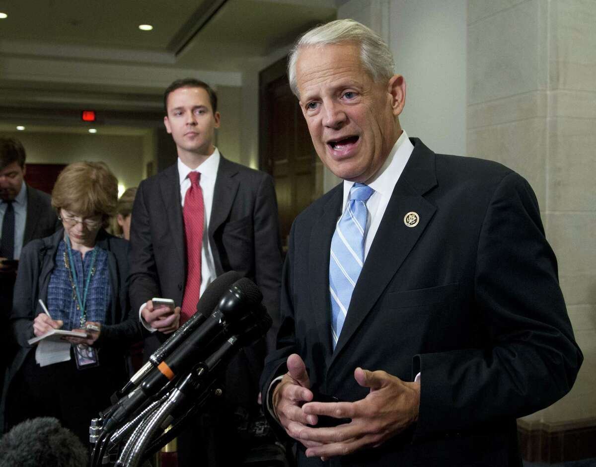 In this July 15, 2015 photo, Rep. Steve Israel, D-N.Y., speaks to reporters on Capitol Hill in Washington, after attending a meeting with Vice President Joe Biden and the House Democratic Caucus to talk about the Iran nuclear deal.